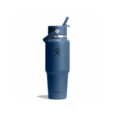 Thermos Bottle Blue - Hydro Flask 32 oz Wide Mouth With Flex Straw Travel Bottle