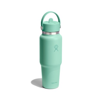 Thermos Bottle Turquoise - Hydro Flask 32 oz Wide Mouth With Flex Straw Travel Bottle