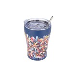 ESTIA INSULATED COFFEE MUG SAVE THE AEGEAN 350ML VIBRANT VORTEX 01-22921 Blue Image 0