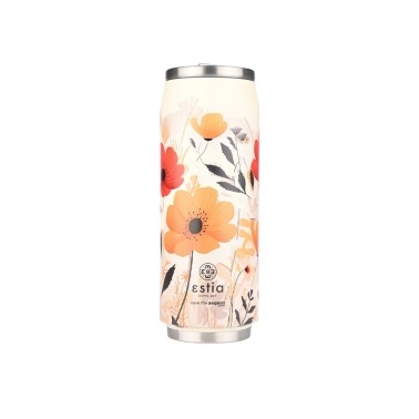 ESTIA INSULATED BOTTLE TRAVEL CUP SAVE THE AEGEAN 500ML SUMMER REVERIE 01-22747 Ecru