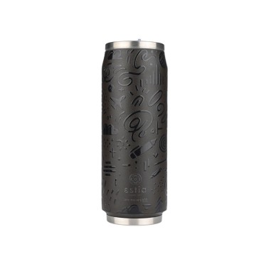 ESTIA INSULATED BOTTLE TRAVEL CUP SAVE THE AEGEAN 500ML NOIR ECHO 01-22631 Black