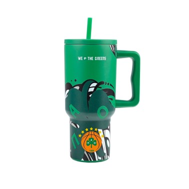 ESTIA STRAW TUMBLER XL PANATHINAIKOS BC EDITION WE THE GREENS 900ML 01-35990 Green