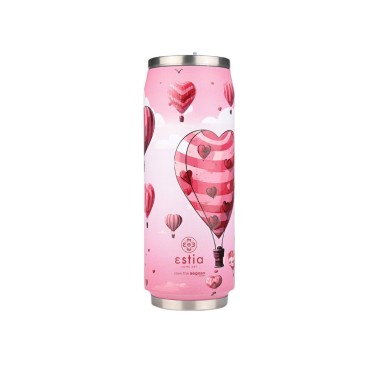 ESTIA INSULATED BOTTLE TRAVEL CUP SAVE THE AEGEAN 500ML LOVE ASCEND 01-22846 Pink