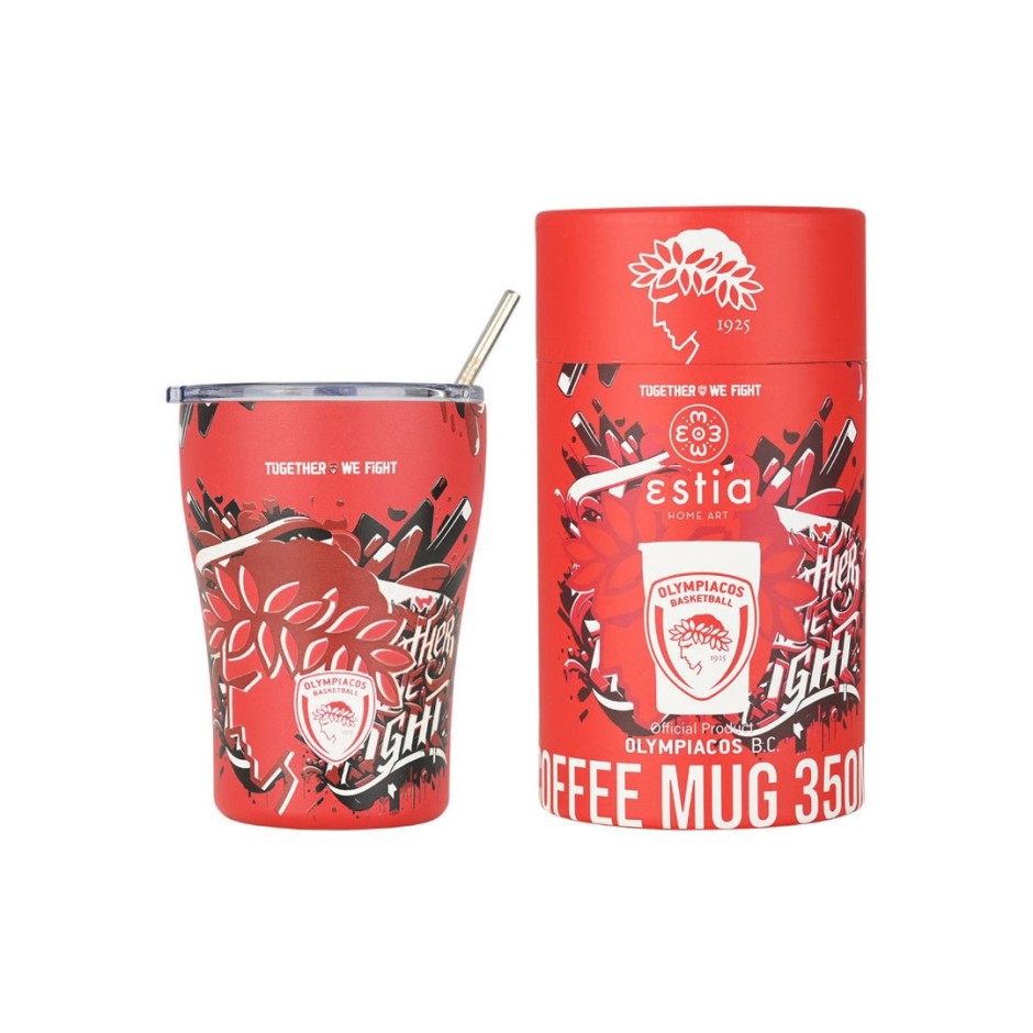 ESTIA COFFEE MUG OLYMP. TOGETHER WE FIGHT 00-27223 Red