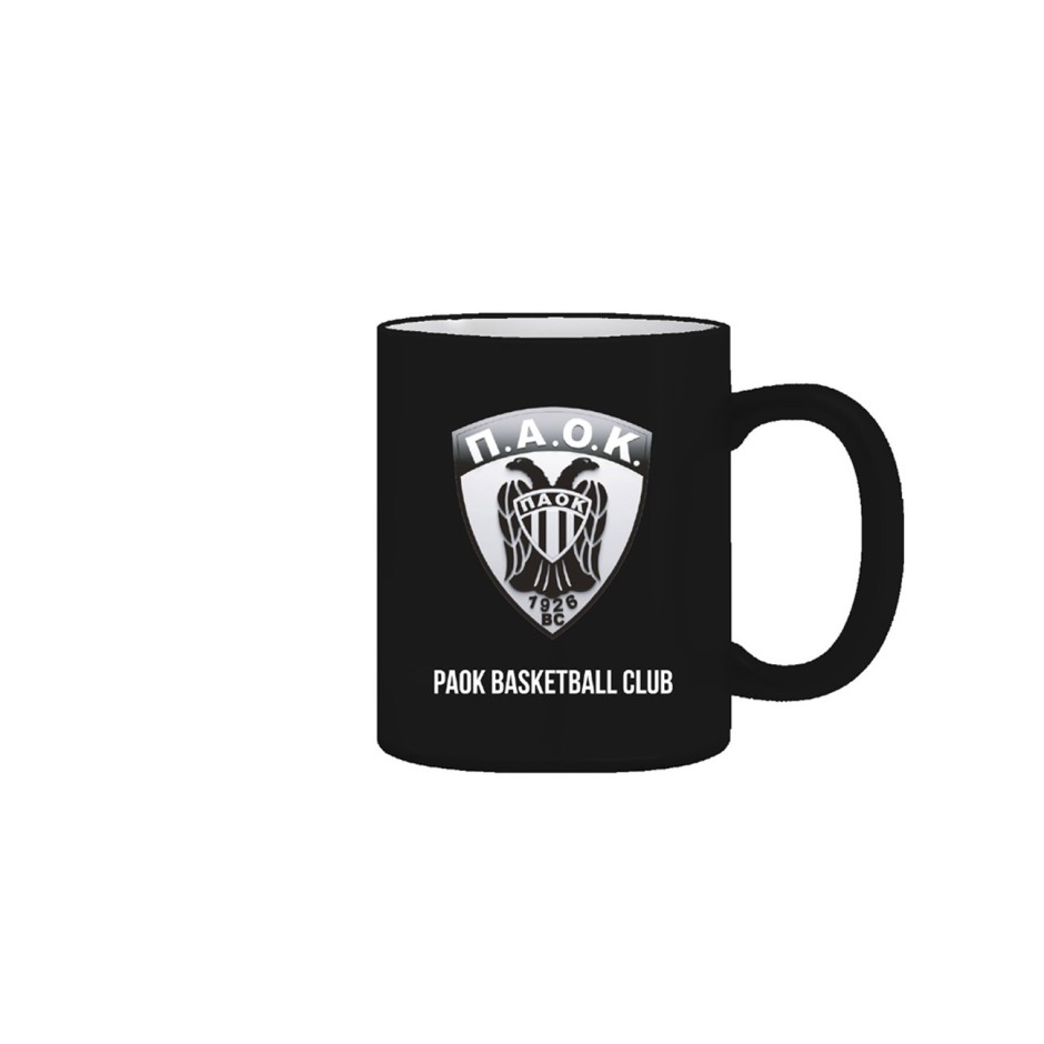 NAKAS GROUP COLLECTABLE MUG - PAOK BASKETBALL 1 / FEEL THE PASSION BZ.XP.RP.00717 Μαύρο