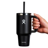 HYDRO FLASK 32 OZ (946ml) ALL AROUND TRAVEL TUMBLER BLACK TT32PS001-BLACK Black Image 1
