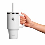 HYDRO FLASK 32 OZ (946ml) ALL AROUND TRAVEL TUMBLER WHITE TT32PS110-WHITE White Image 3
