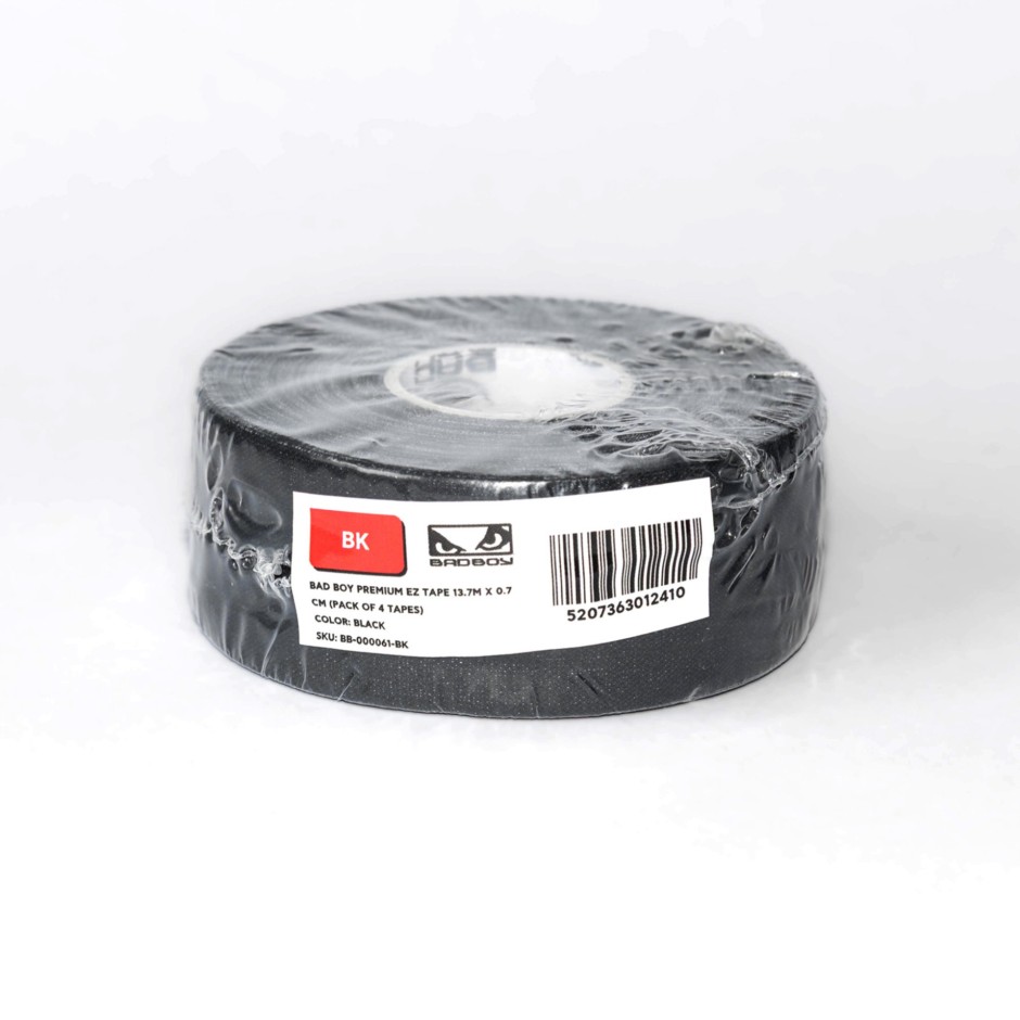 BAD BOY PREMIUM EZ TAPE 13.7M X 0.7CM (PACK OF 4 TAPES) BB-000061-BK Μαύρο