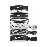 Λαστιχάκια Λευκά-Μαύρα - Nike Mixed Ηairband Εικόνα 0