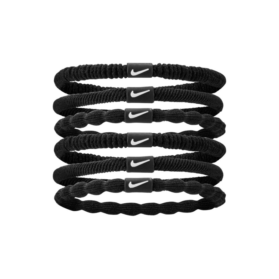 NIKE FLEX HAIR TIE 6PK N.100.9194-091 Black