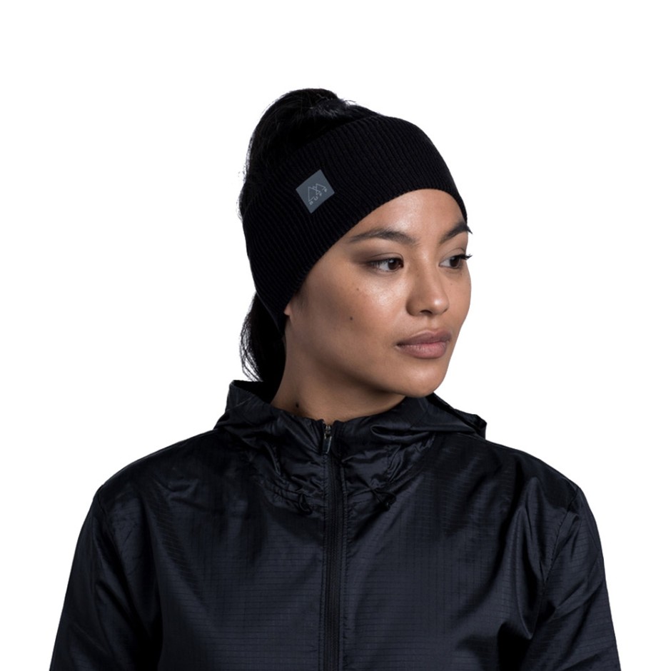 BUFF CROSSKNIT HEADBAND 126484.999.10.00-SOLID BLACK Black