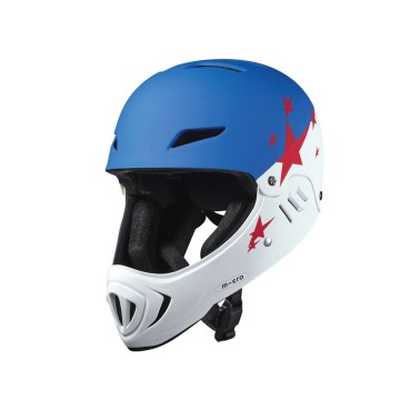 MICRO RACING HELMET WHITE/BLUE SMALL (48-54CM) AC2132BX One Color