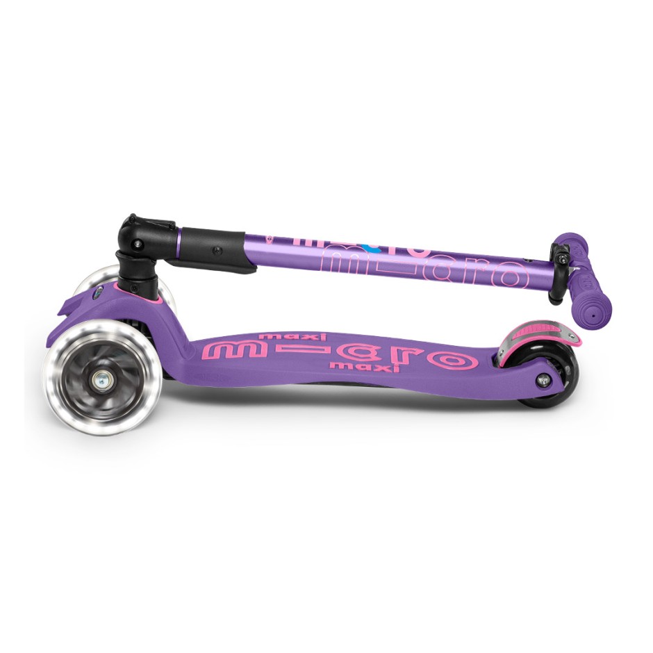 Παιδικό Πατίνι - Micro Maxi Deluxe Foldable Led Purple