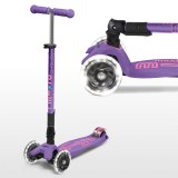 Παιδικό Πατίνι - Micro Maxi Deluxe Foldable Led Purple Εικόνα 2