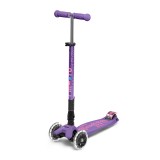 Παιδικό Πατίνι - Micro Maxi Deluxe Foldable Led Purple Εικόνα 