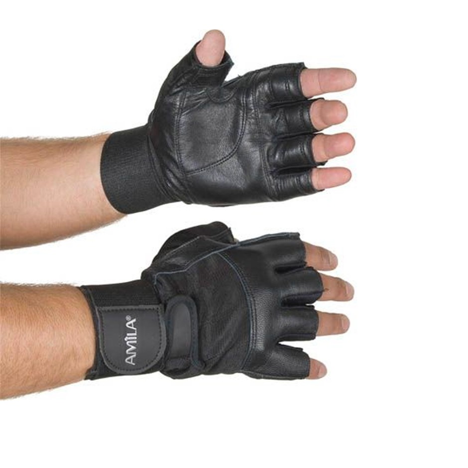 Weightlifting Gloves Black - Amila 