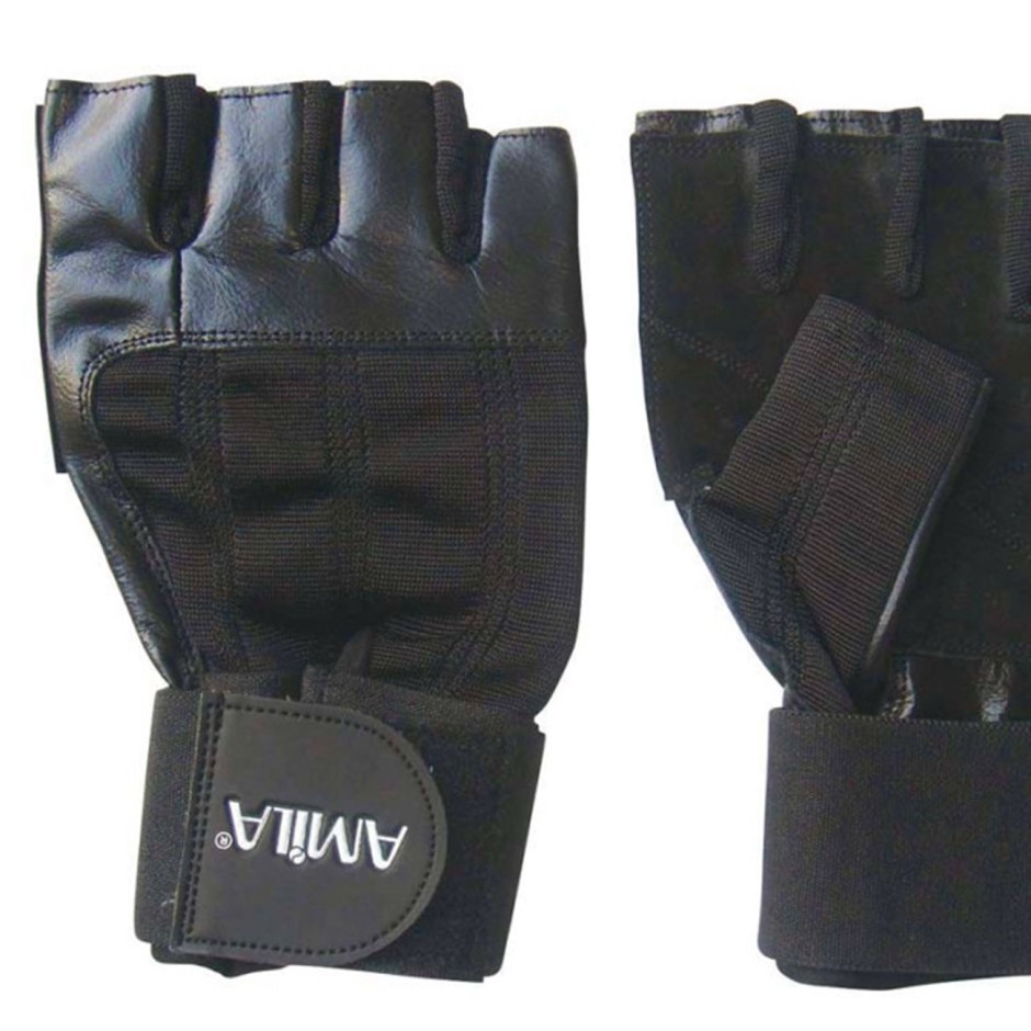 Weightlifting Gloves Black - Amila 