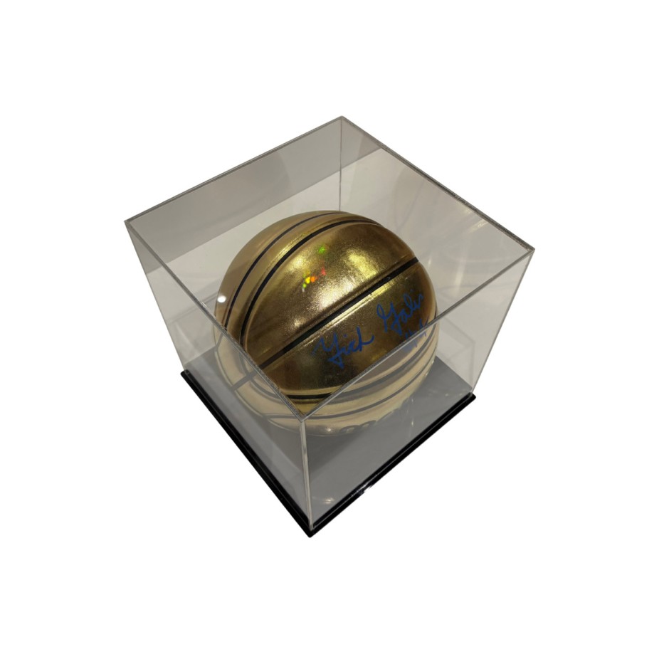 Basketball Display Case - Trace 'N Chase Acrylic Basketball Display Case With Black Base