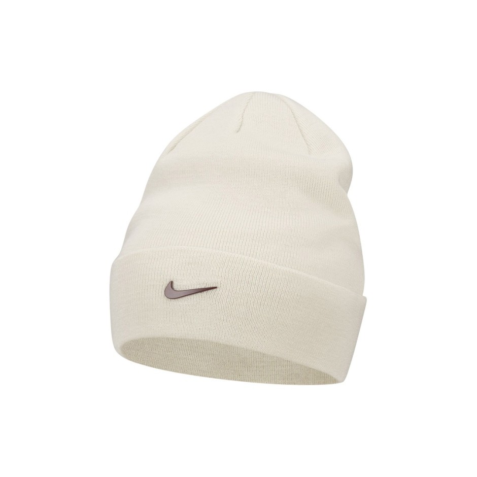 Σκουφάκι NIKE U NSW BEANIE CUFFED SWOOSH Εκρού CW6324-030 