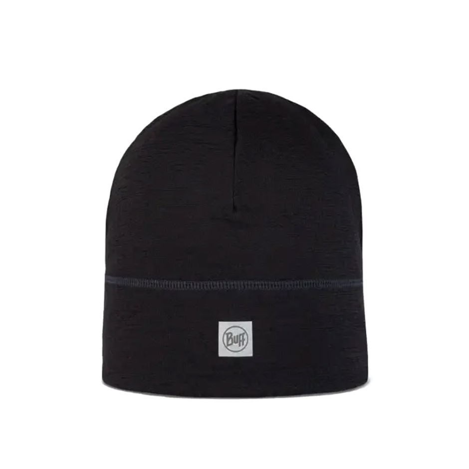 BUFF MERINO LIGHTWEIGHT BEANIE 113013.999.10.00-SOLID BLACK Black