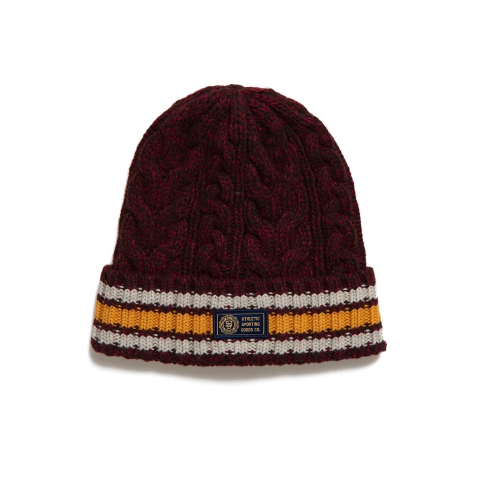 SUPERDRY BOSTON BEANIE M9010070A-3TD Μπορντό