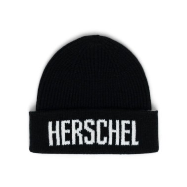 HERSCHEL POLSON KNIT LOGO BEANIE 50263-00001 Black