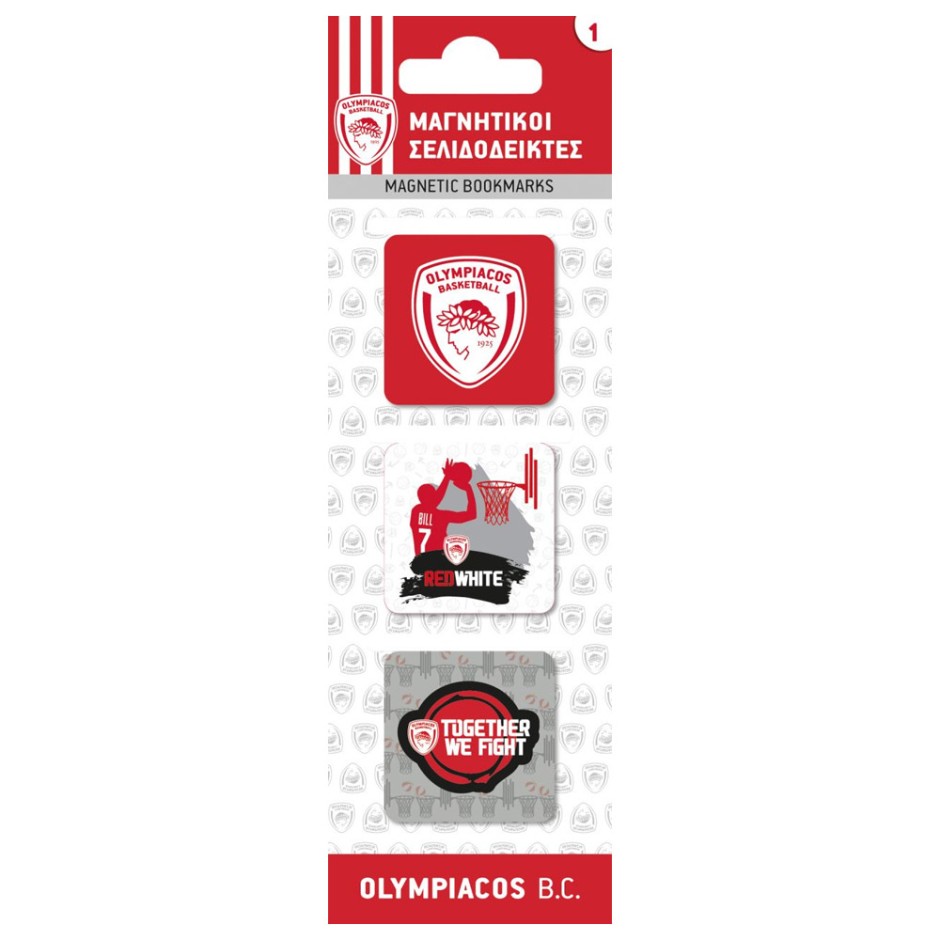 NAKAS GROUP MAGNETIC BOOKMARKS - OLYMPIACOS BASKETBALL 1 HB.MBM.00095 One Color