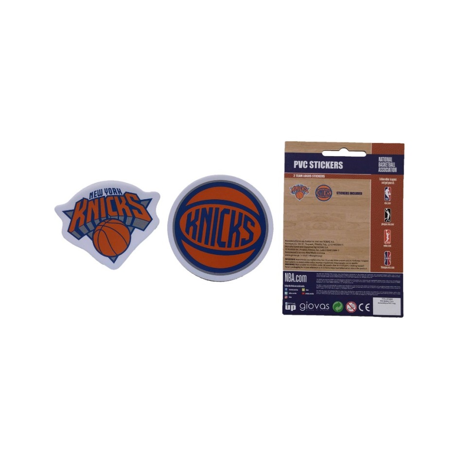 NBA PVC STICKERS 2 LOGOS TEAM 162PCS 775-21224-NEW YORK KNICKS Πορτοκαλί