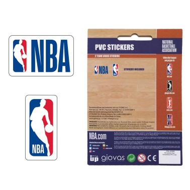 NBA PVC STICKERS 2 LOGOS TEAM 162PCS 775-21224-NBA LOGO Πολύχρωμο