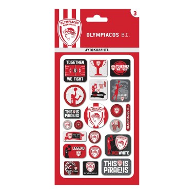 NAKAS GROUP STICKERS PUFFY - OLYMPIACOS BASKETBALL 3 HP.ST.P.0128 One Color
