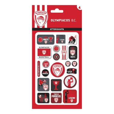 NAKAS GROUP STICKERS PUFFY - OLYMPIACOS BASKETBALL 4 HP.ST.P.0129 One Color