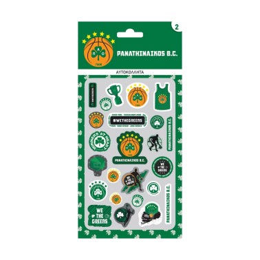 Nakas Group Stickers Puffy-Panathinaikos Basketball 2 - Αυτοκόλλητα Παναθηναϊκού