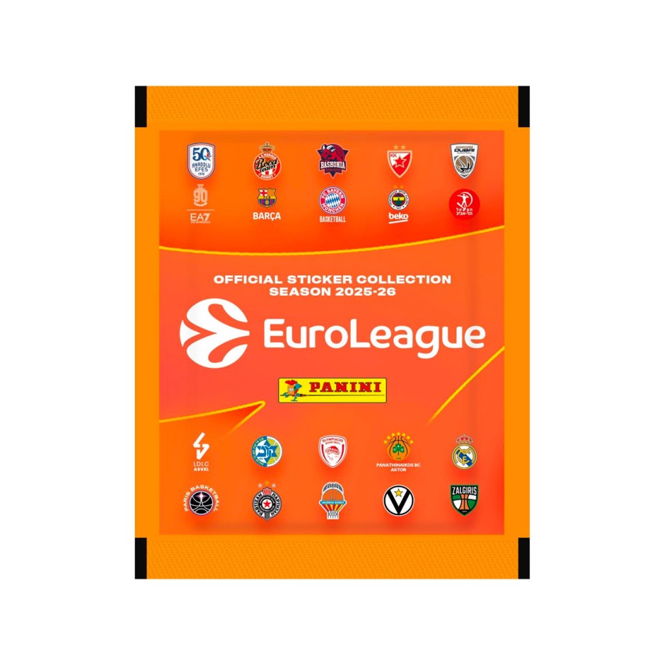 PANINI EUROLEAGUE 2026 DISP COLLECTIBLE STICKERS (50PCS) PA.XA.EL.026 One Color