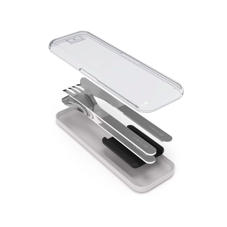 Σετ Μαχαιροπίρουνων Ασημί - Monbento MB Slim Box