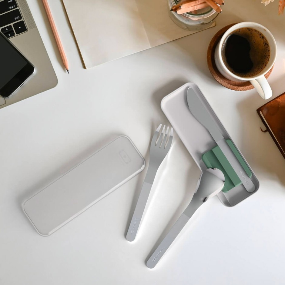 Cutlery Set Silver - Monbento MB Slim Box