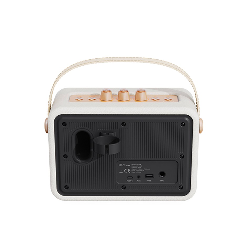 Portable Speaker White - TAZATA Bluetooth Speaker HARMONY II