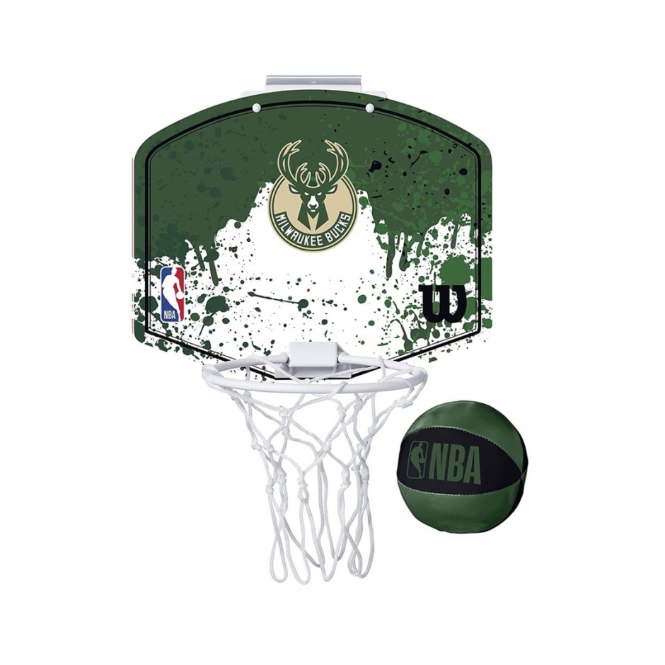 WILSON NBA MILWAUKEE BUCKS MINI HOOP WTBA1302MIL Green