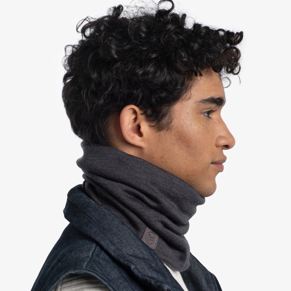 Buff Merino Heavyweight Ανθρακί - Περιλαίμιο