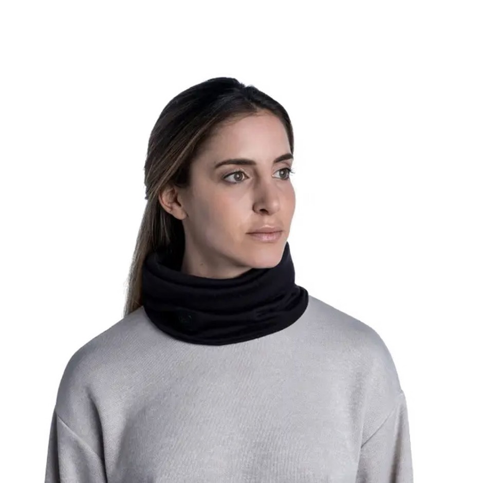 BUFF MERINO HEAVWEIGHT NECKWARMER 110963.00-SOLID BLACK Black