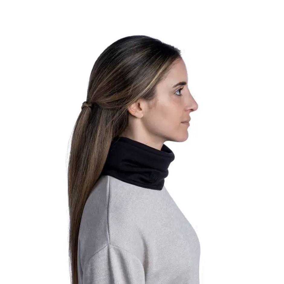 BUFF MERINO HEAVWEIGHT NECKWARMER 110963.00-SOLID BLACK Black