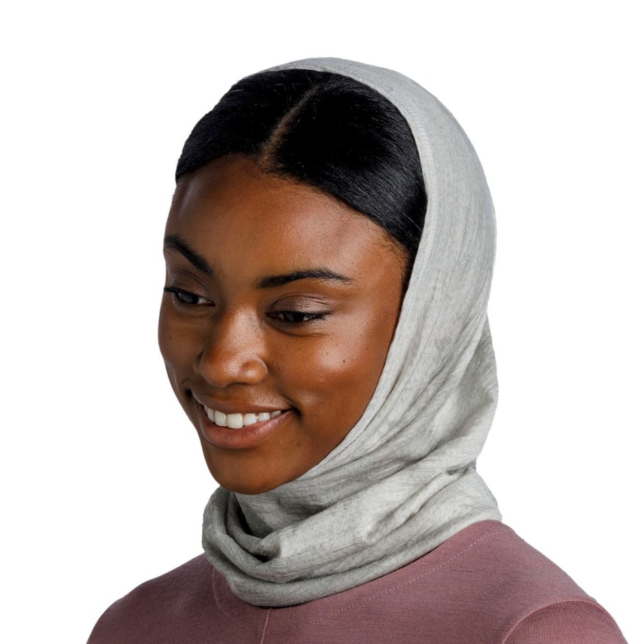 Περιλαίμιο Γκρι - Buff Merino Lightweight Prints