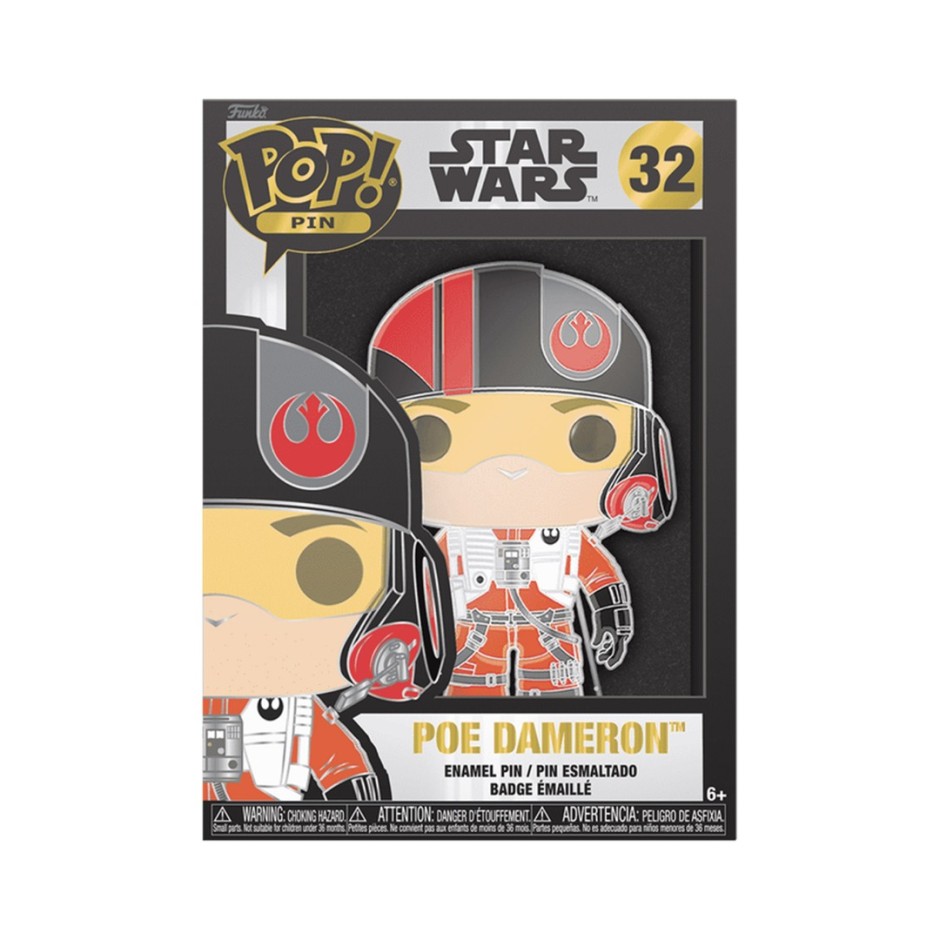 Κονκάρδα Star Wars Πολύχρωμη - Funko Pop Pin: Star Wars-Poe Dameron #32