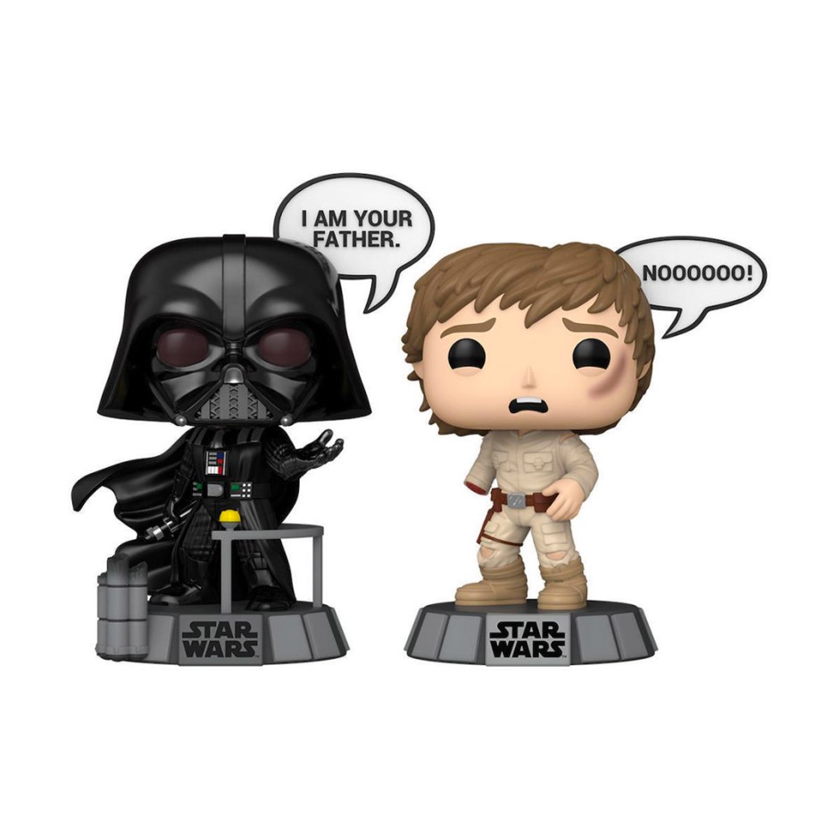 FUNKO POP PACK STAR WARS: SAYINGS - DARTH VADER & LUKE SKYWALKER BOBBLE-HEAD VINYL FIGURES 083594 Colorful