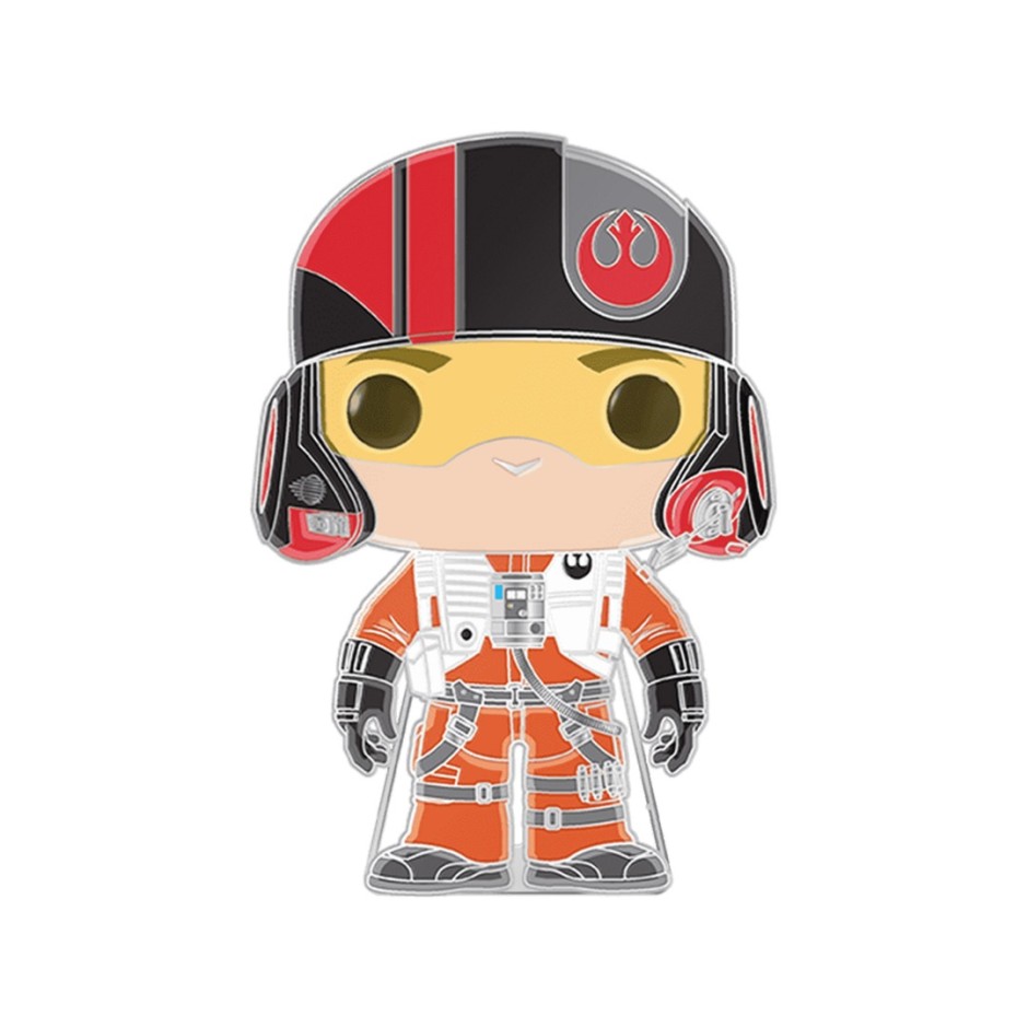 FUNKO POP PIN: DISNEY STAR WARS - POE DAMERON #32 LARGE ENAMEL PIN 081603 Colorful