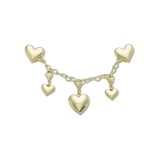 Jibbitz Charm Χρυσό - Crocs Gold Heart Chain Εικόνα 