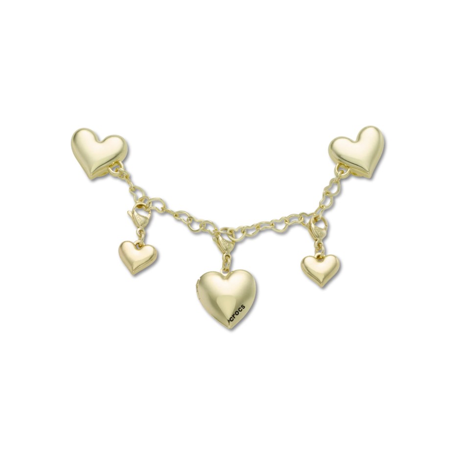 Jibbitz Charm Χρυσό - Crocs Gold Heart Chain