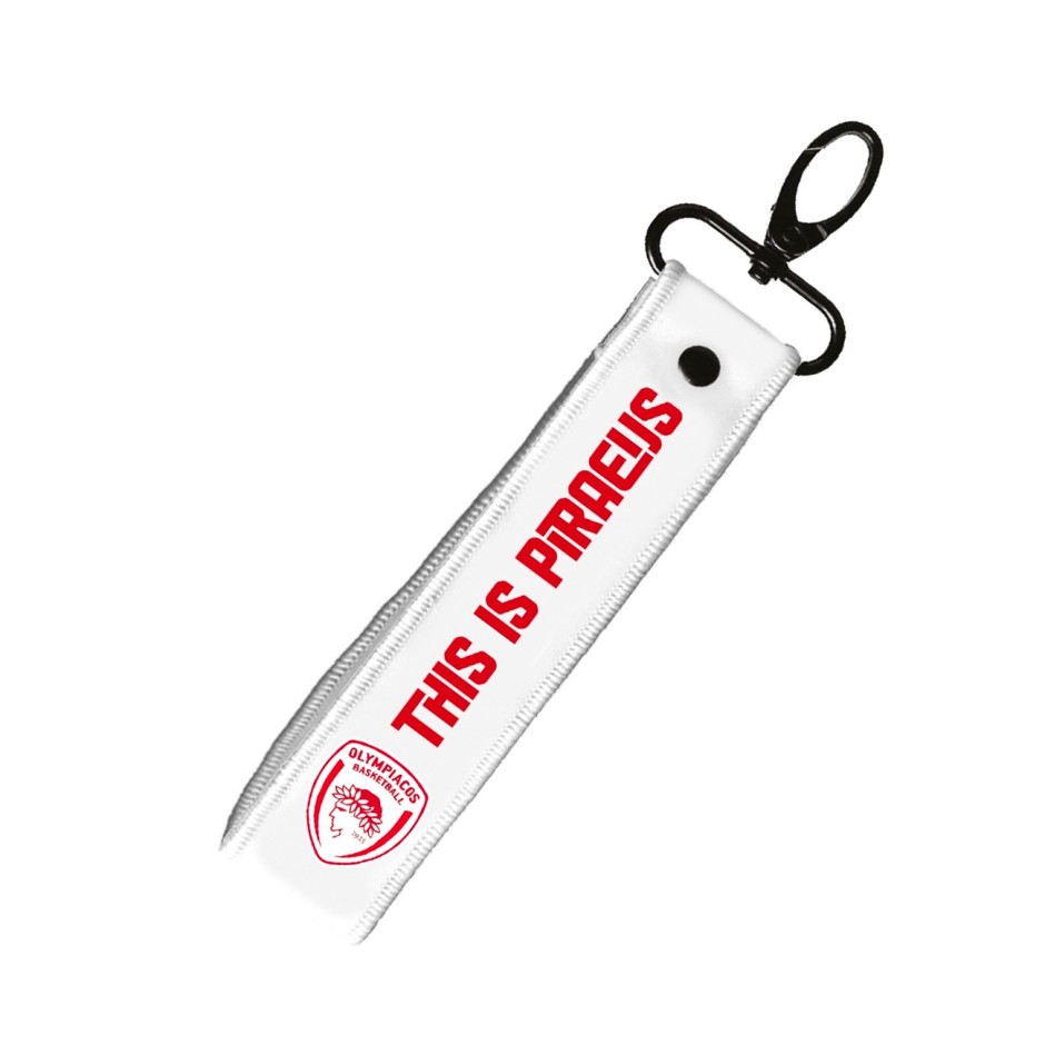 Keychain White - Nakas Group Wrist Keychain Olympiacos Basketball 1