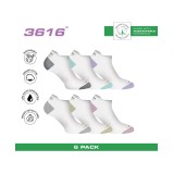 GSA ORGANICPLUS WOMENS ULTRALIGHT PERFORMANCE LOW CUT 6PACK 8219100-WHITE/MULTICOLOR White Image 4