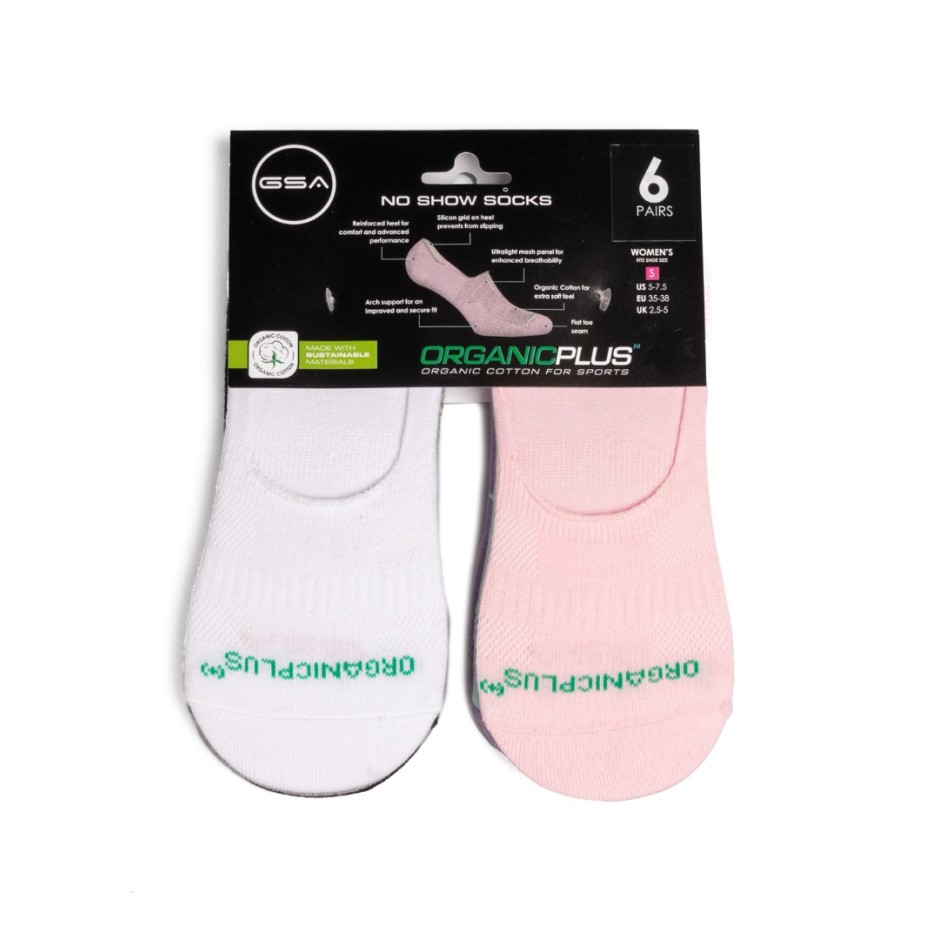 GSA ORGANICPLUS WOMENS ULTRALIGHT PERFORMANCE NO SHOW 6PACK Πολύχρωμο