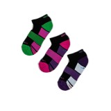 GSA 694 EXTRA CUSHIONED PERFORMANCE LOW CUT SOCKS 3PACK 92-1446-51 Colorful